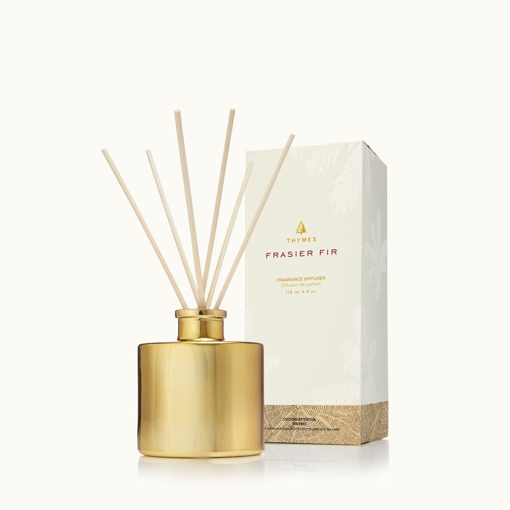 Thymes Frasier Fir Petite Gold Reed Diffuser image number 1